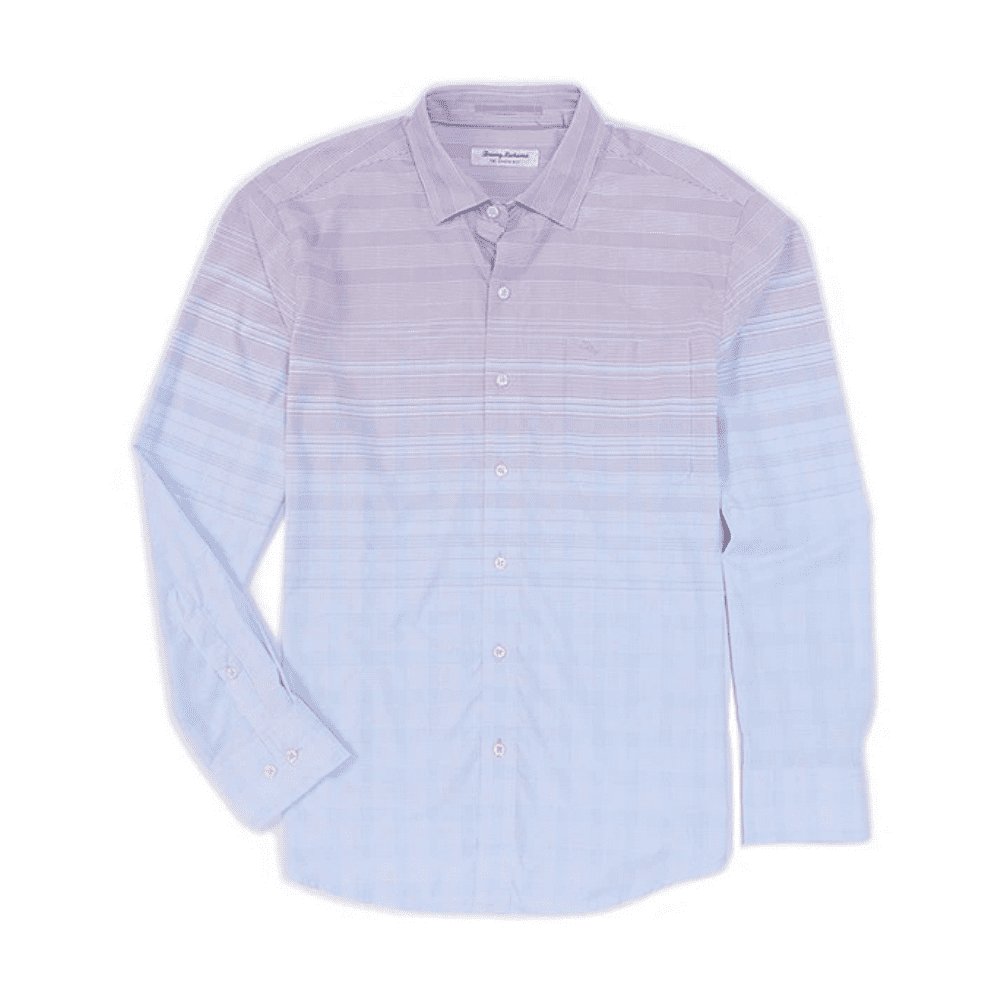 $138 Tommy Bahama Men’s Siesta Key Ombre Long-Sleeve,Dark Purple,XXL