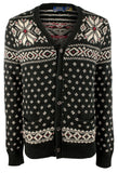 Polo Ralph Lauren Men's Fair Isle Long Sleeve Cardigan Sweater Black Multi