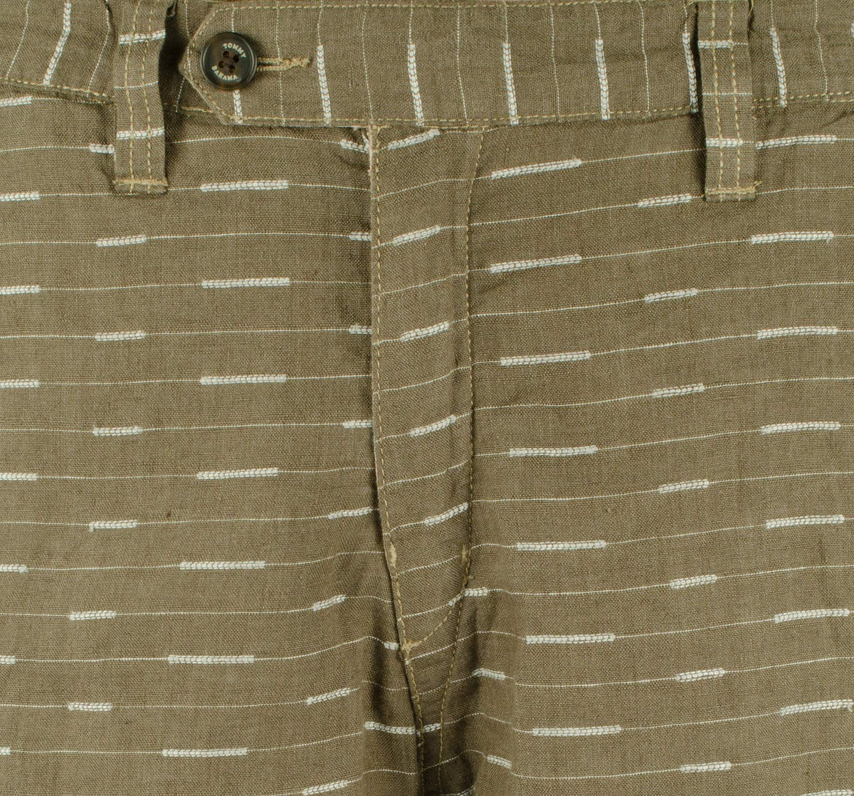 Men's Plaid De Leon Reversible 10-Inch Linen Shorts-SK-30