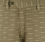 Men's Plaid De Leon Reversible 10-Inch Linen Shorts-SK-30