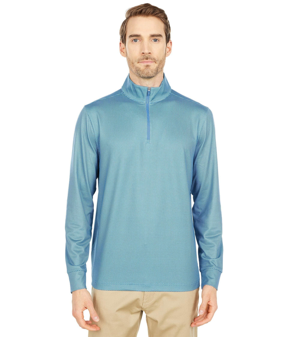 Southern Tide Men's  Bass 1/4 Zip Long Sleeve Pullover Dark Blue Large
