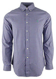 Men's Classic Fit Purple Plaid Long Sleeve Shirt-P-S