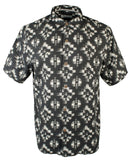 Tommy Bahama Men's Mazatlan Geo IslandZone Technology Camp Shirt BLK Small