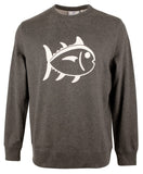 Southern Tide Men's Gameday Upper Deck Long Sleeve Pullover Sweatshirt Heather Black 2XL