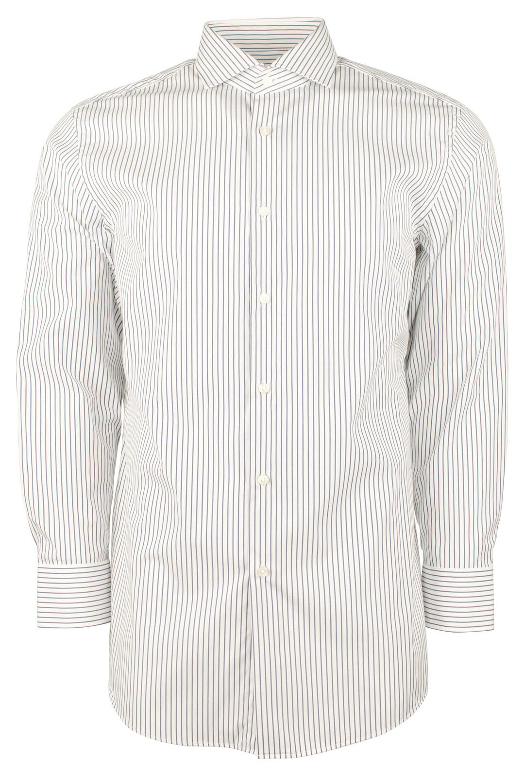 Hugo Boss Men's Mark Sharp Fit Easy Iron Long Sleeve Shirt-DB-15 (32/33) Dark Blue