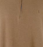 POLO RALPH LAUREN Men's Big & Tall Mesh Knit Cotton Quarter Zip Sweater Brwn 3XB Brown