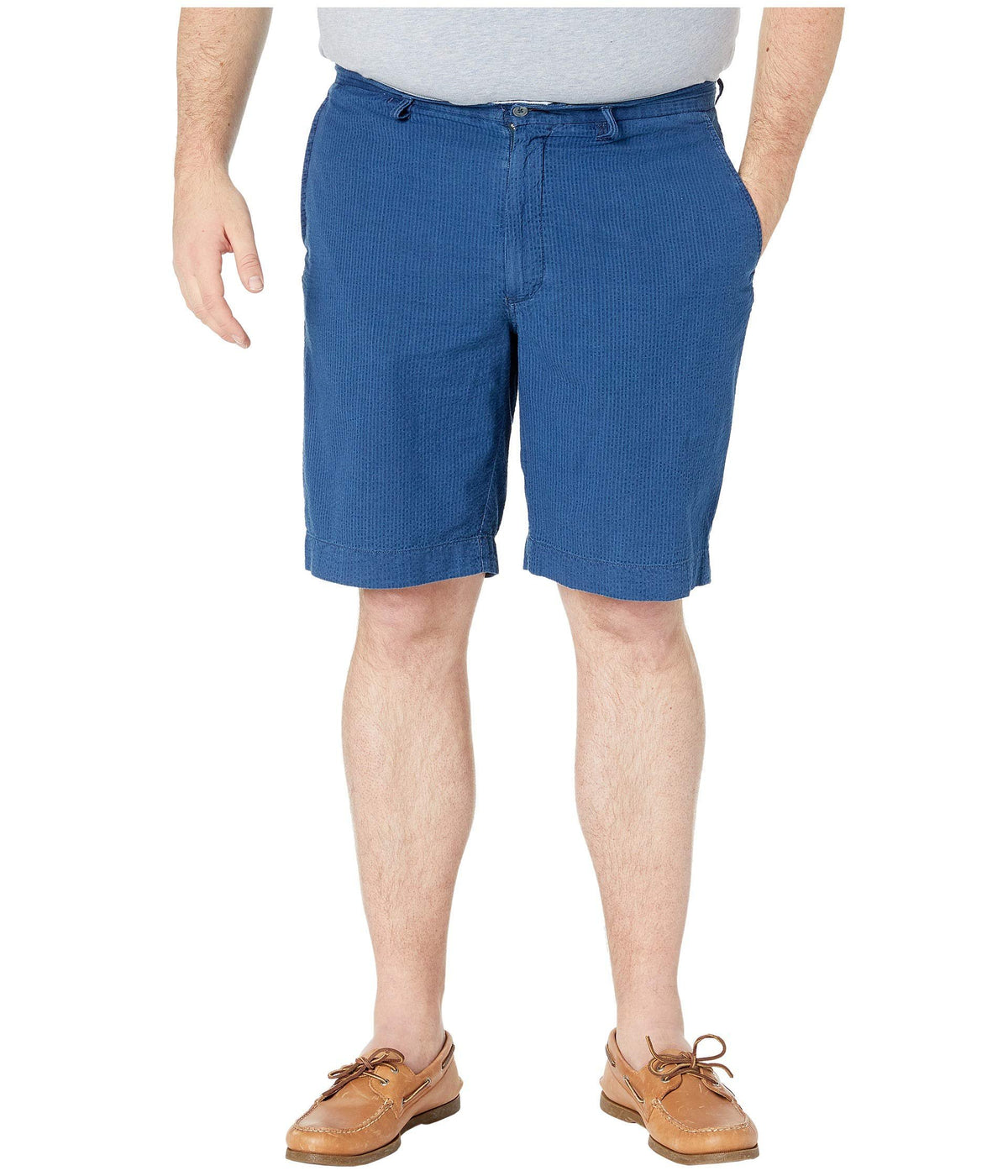 Polo Ralph Lauren Men's Classic Fit Flat-Front Seersucker Shorts - Indigo, 9" Inseam