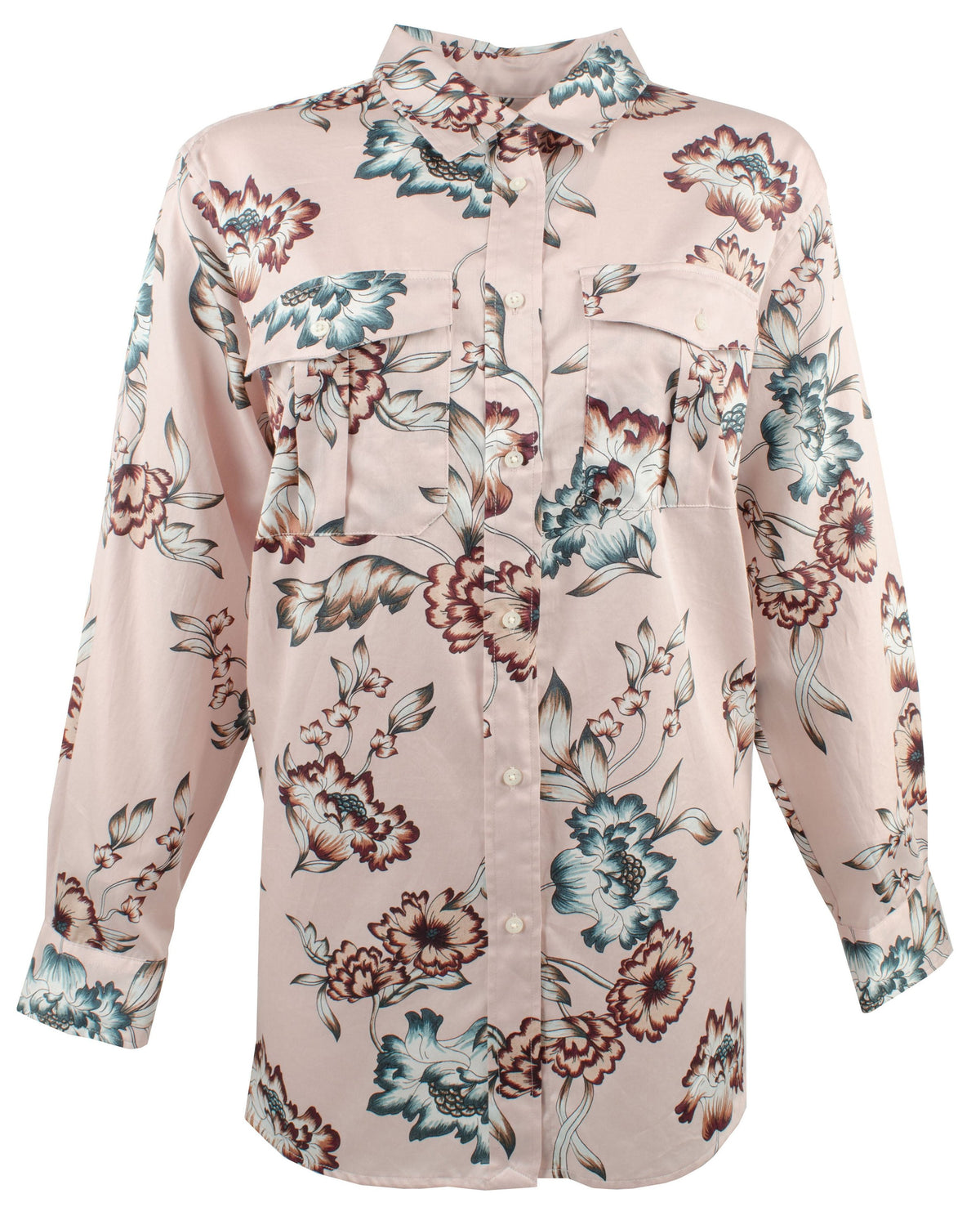 Lauren Ralph Lauren Women's Plus Size Floral Cotton Sateen Top PM 1X