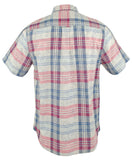 Camisa deportiva Tommy Bahama Zuma de manga corta a cuadros con botones delanteros para hombre, color océano profundo mediano