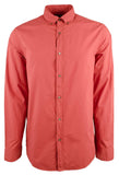 Michael Kors Men Slim-Fit Button Down Long-Sleeve Shirt Red XL