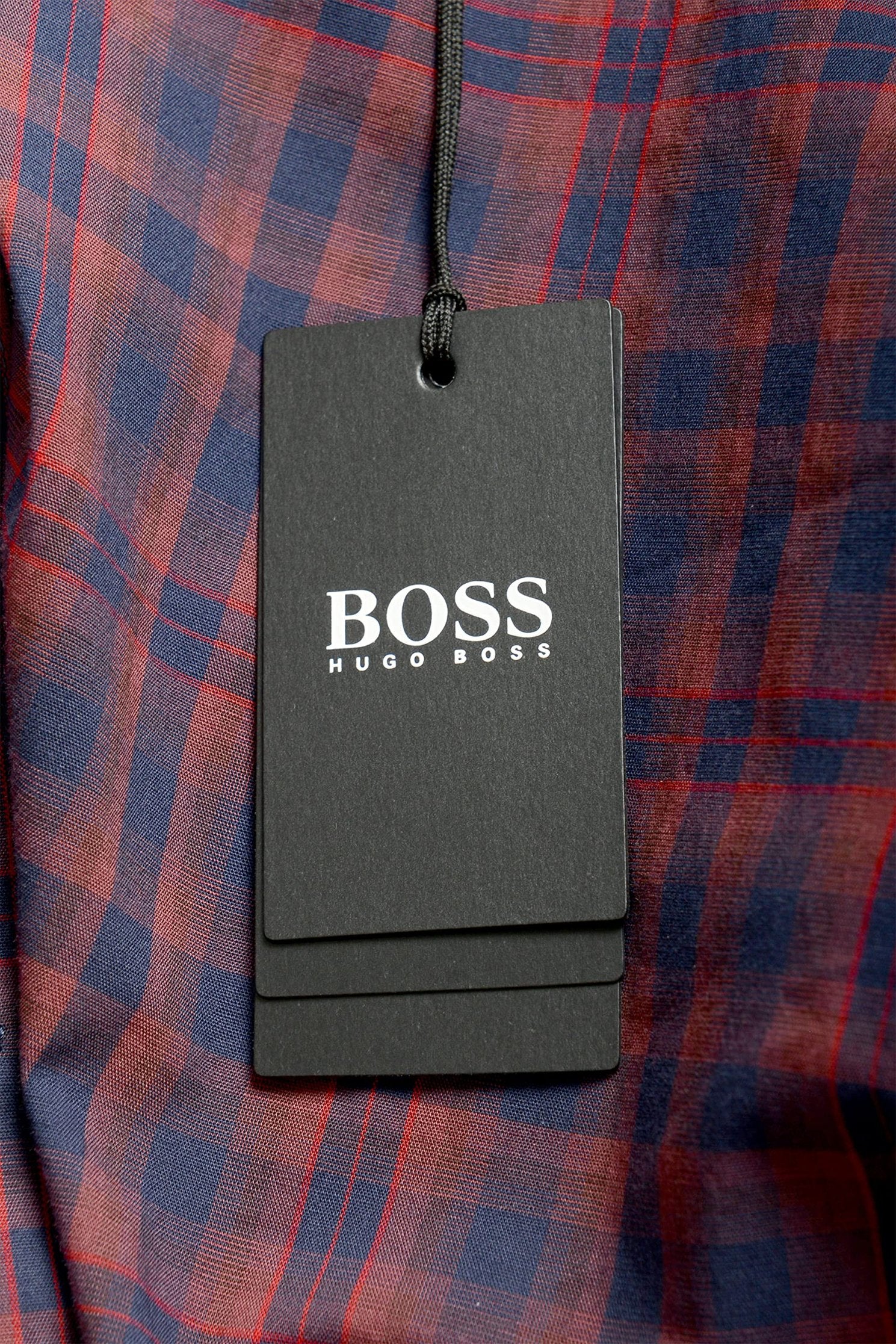 Hugo Boss Men's Lukas Regular Fit Stretch Long Sleeve Shirt XL Dark Red