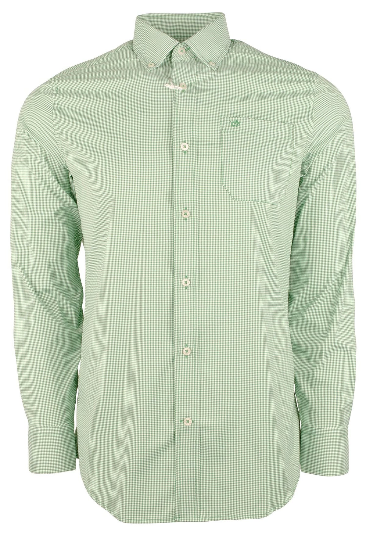 Southern Tide Men's Point Pinos Gingham Intercoastal Performance Sports Shirt Surf Green Small