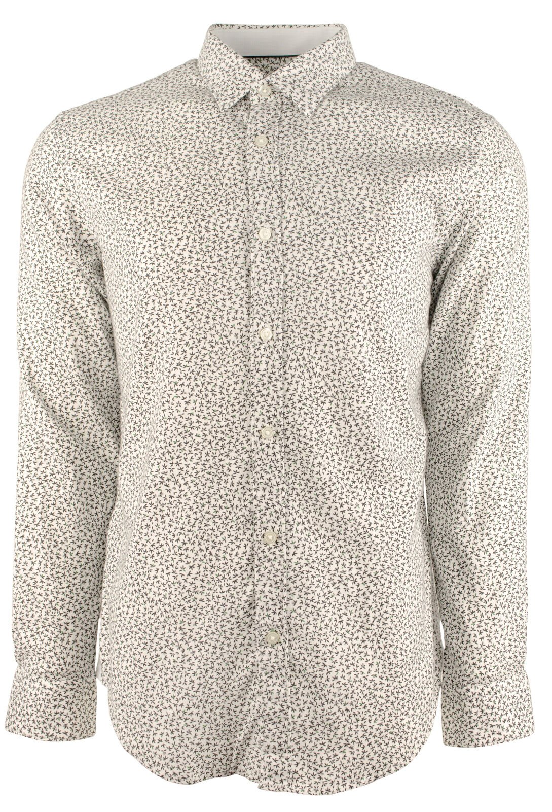 Hugo Boss Men's Big & Tall Ronni Long Sleeve Shirt 4XL Black Green