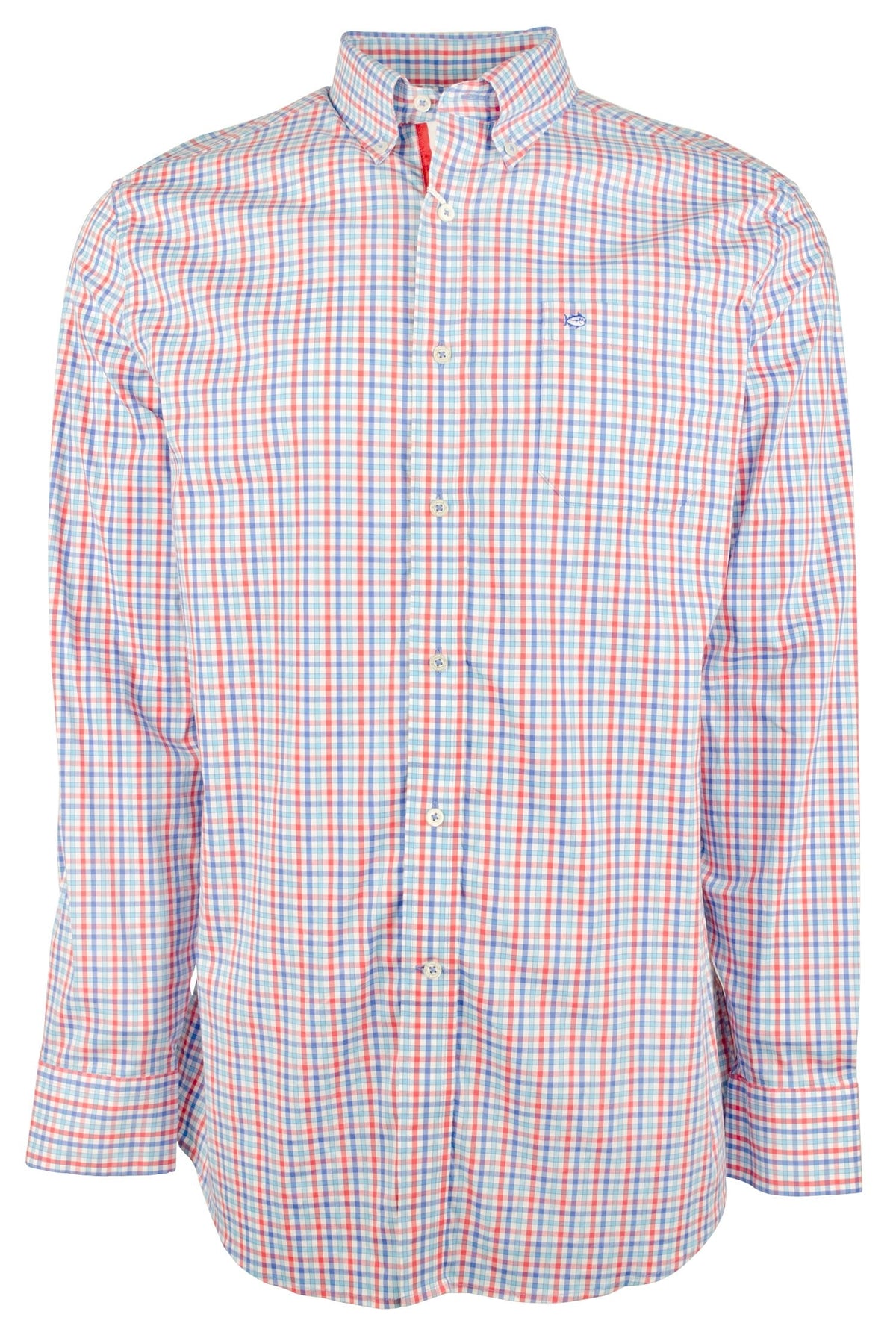 Men's Inshore Triple Gingham Long Sleeves Shirt-RR-Medium