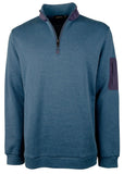 Bugatchi Men's Long Sleeve Quarter Zip Pullover Shirt OBl Small
