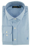 Men's Classic Fit Herringbone Dress Shirt-BluW-15-34/35 Blue/White