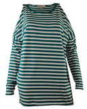 Michael Kors Women's Cold Shoulder Striped Top