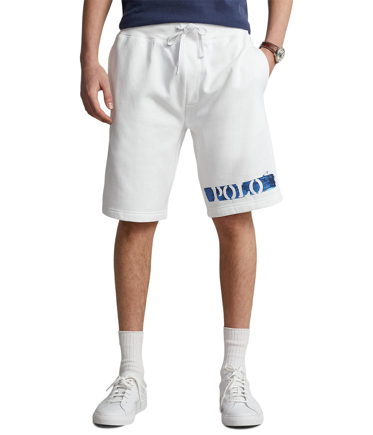 POLO RALPH LAUREN 9.5-Inch Logo Fleece Shorts White SM