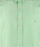 POLO RALPH LAUREN Men's Big & Tall Classic Fit Long Sleeve Gingham Oxford Shirt 4XLT Green/White