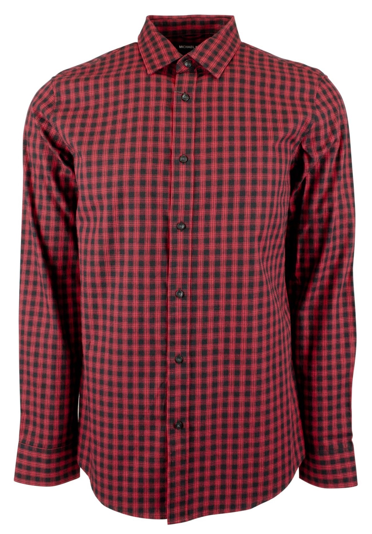 Michael Kors Men's Classic Fit Long Sleeve Button Down Shirts Large Black Red