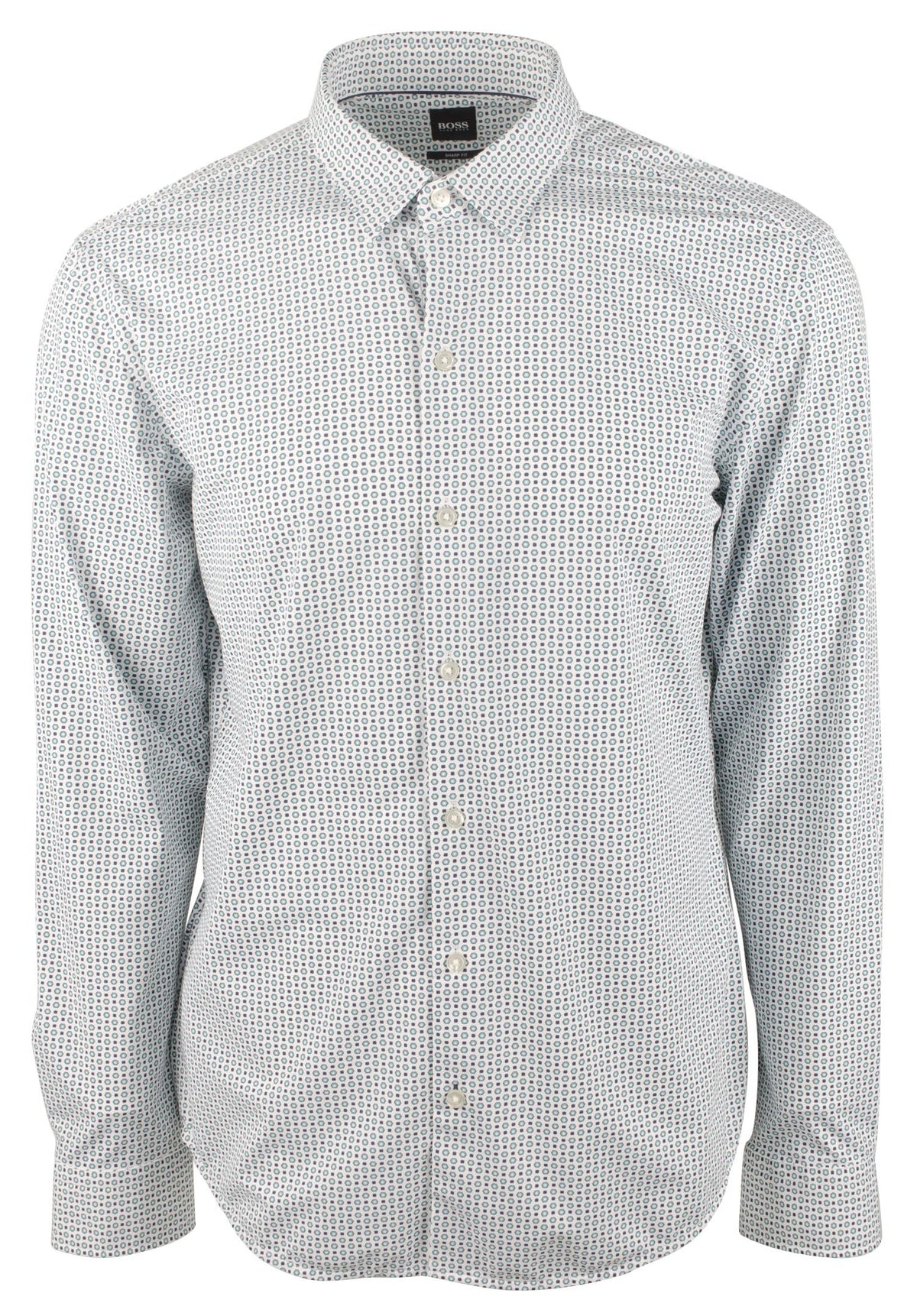 Hugo Boss Men's Robbie Sharp Fit Long Sleeves Shirt-PB-XX-Large Pastel Blue