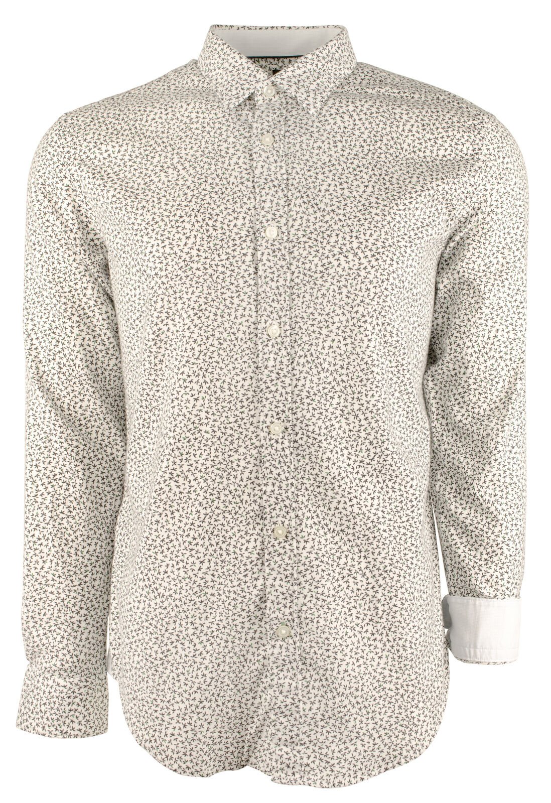 Hugo Boss Men's Big & Tall Ronni Long Sleeve Shirt 4XL Black Green