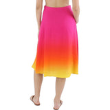 Lauren Ralph Lauren Womens Ombre Mid Calf Midi Skirt Pink 6