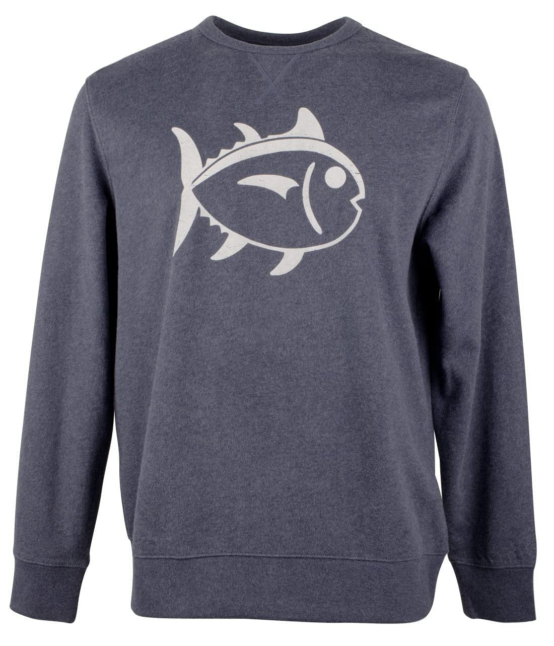 Sudadera de manga larga Gameday Upper Deck para hombre de Southern Tide, color azul marino jaspeado, talla mediana