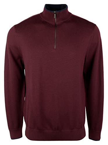 Michael Kors Men's Quarter Zip Merino Long Sleeve Sweater Small