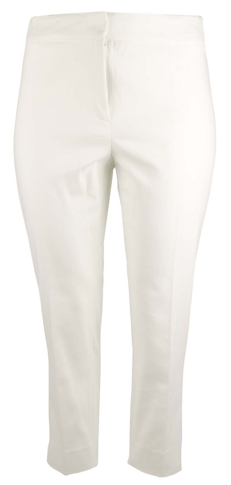 Michael Kors Women's Plus Lux Tech Cotton Blend Stretch Slit Hem Slim Leg Pants
