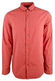 Michael Kors Men Slim-Fit Button Down Long-Sleeve Shirt Red XL