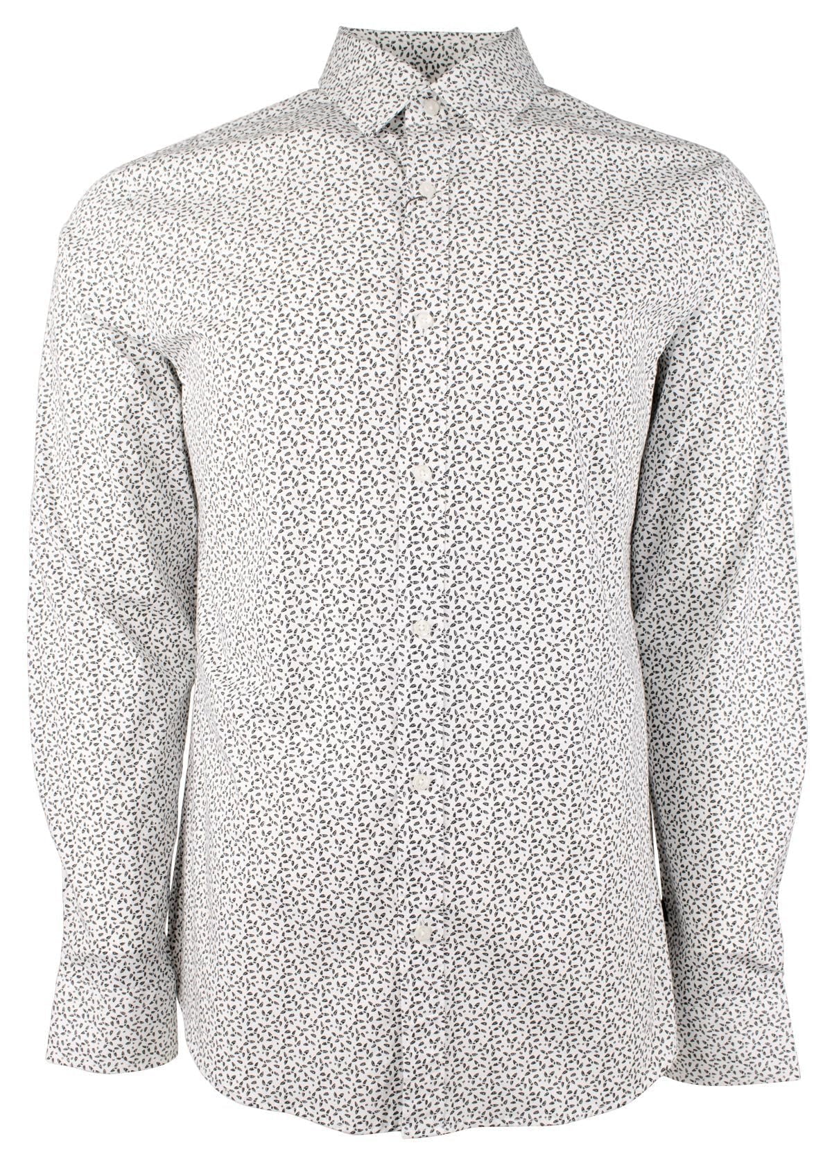 Michael Kors Men's Cotton Blend Slim Fit Long Sleeve Shirt