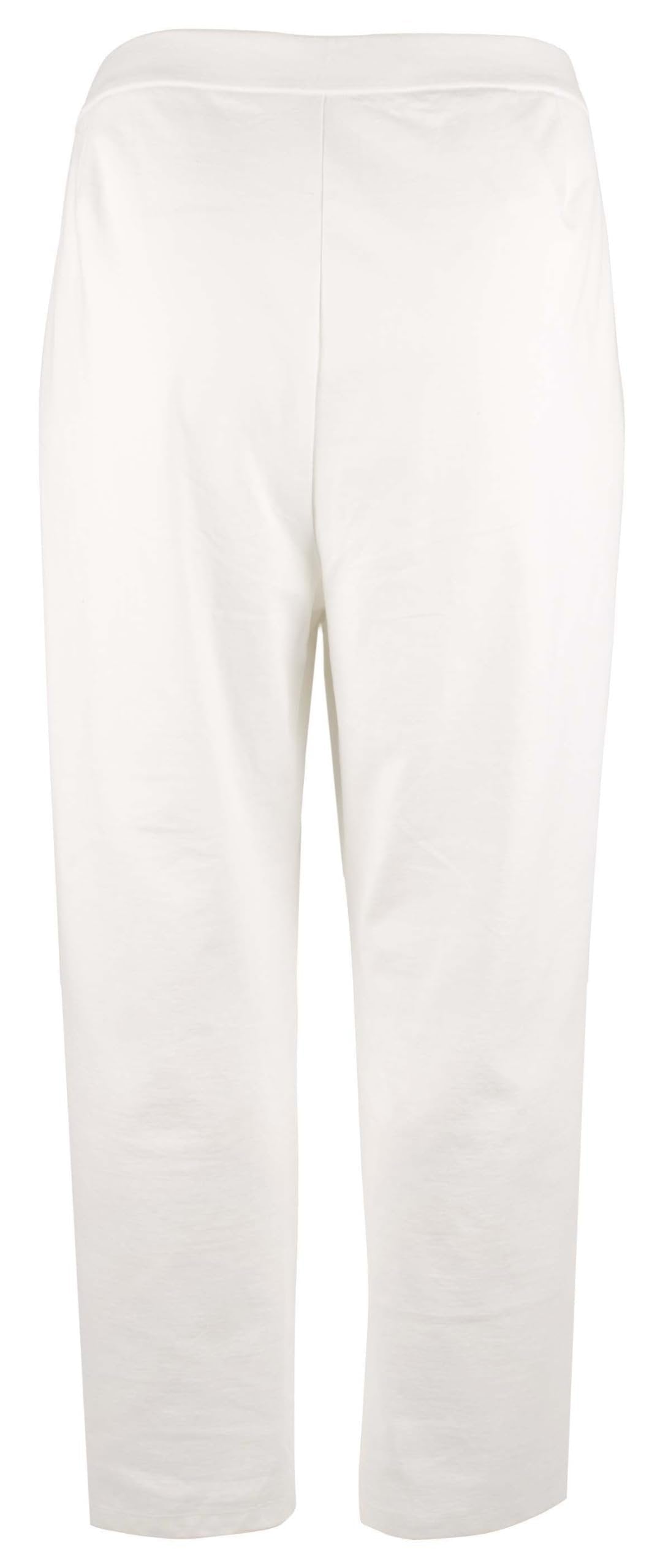 Eileen Fisher Women's Plus Size Ponte High Waisted Ankle Pants Wht 3X