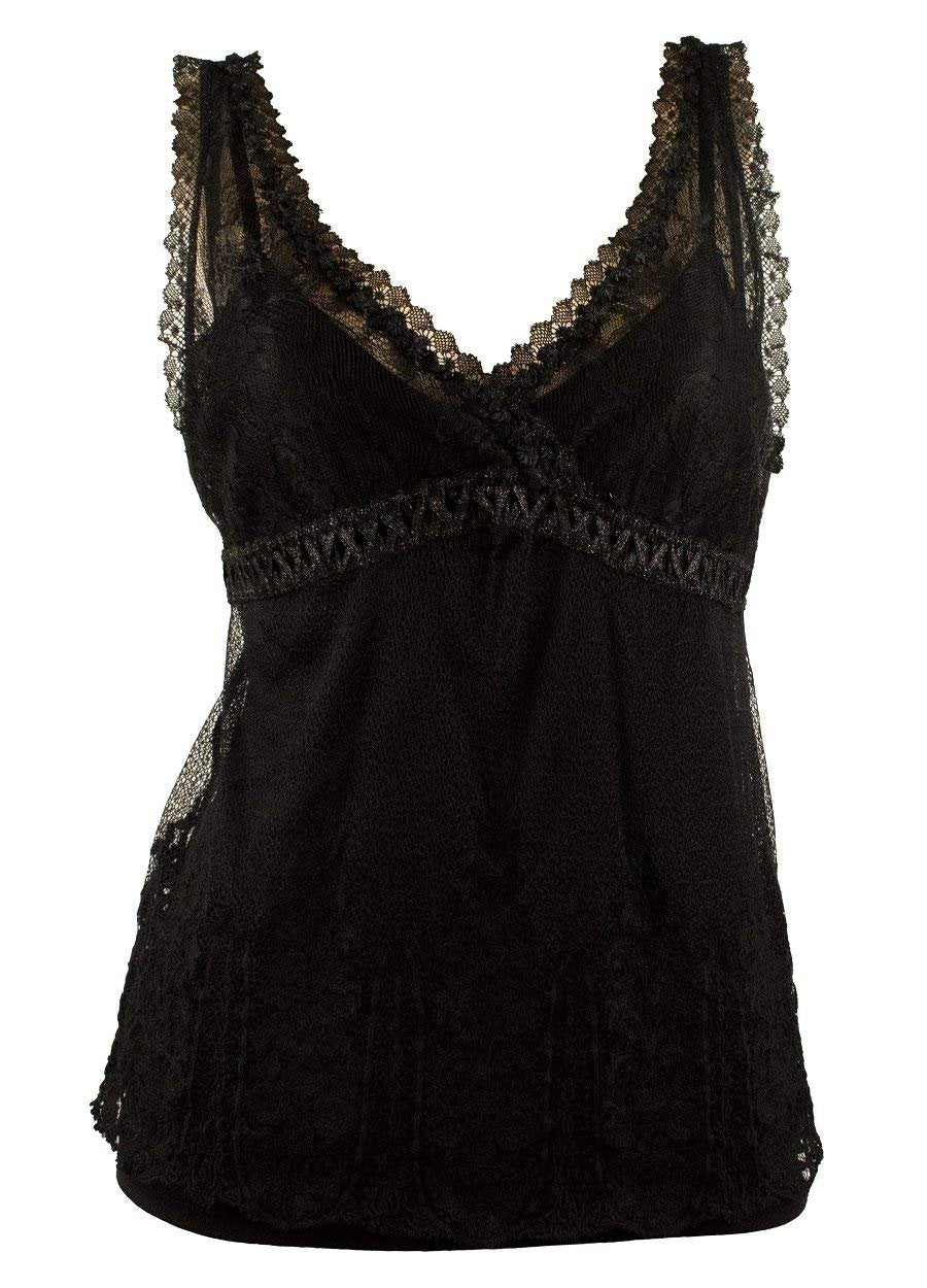Women's Lace Tank-PB-S Polo Black