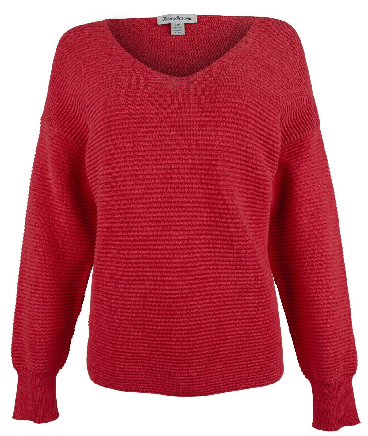 Tommy Bahama Women's Bonita Sequin Ottoman V Neck Sweater