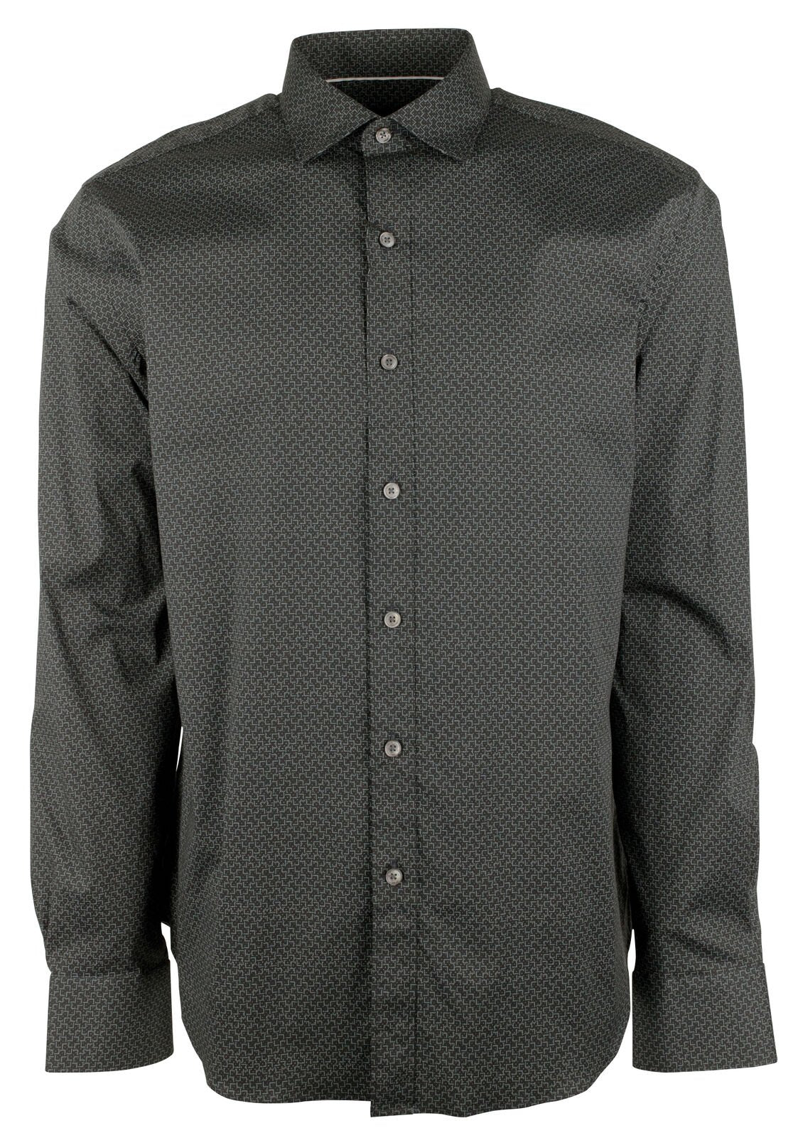 Bugatchi Men's Shaped Fit Long Sleeves Shirt