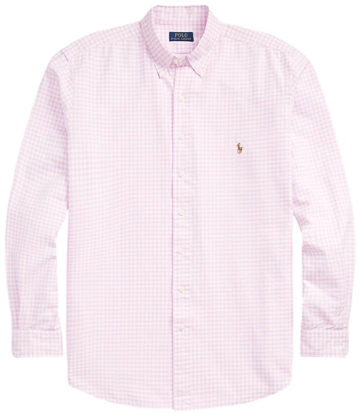 Polo Ralph Lauren POLO RALPH LAUREN Men's Big and Tall Long-Sleeve Solid Oxford Shirt (CheckrdPink, 2XB)