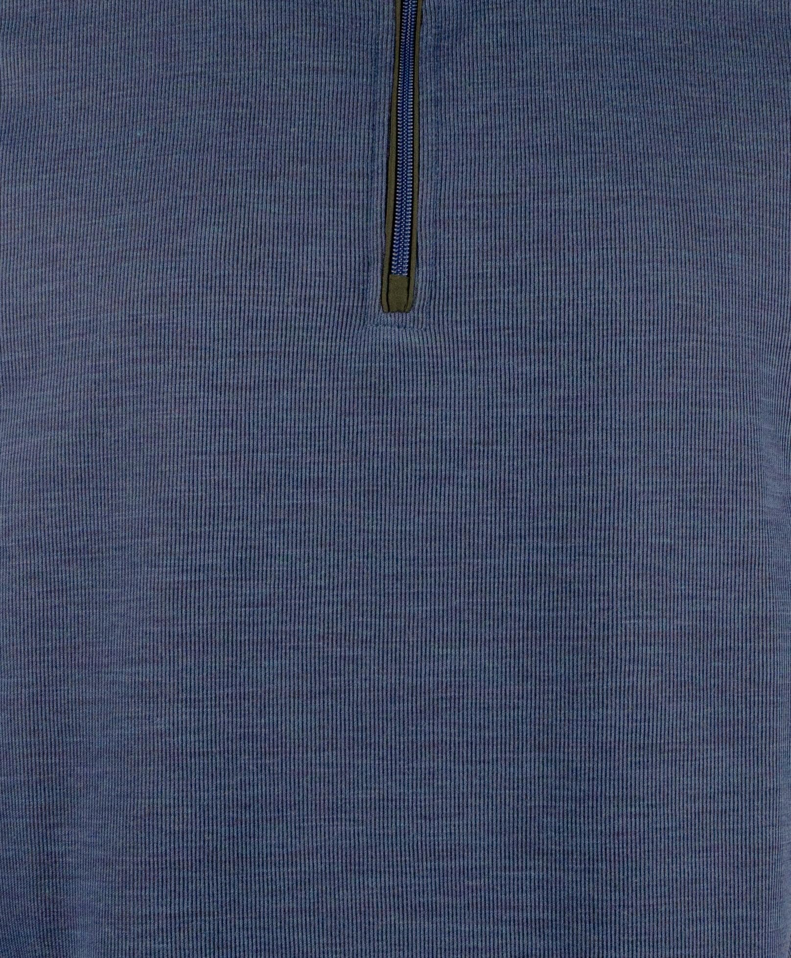 Bugatchi Men's Long Sleeve Quarter Zip Pullover Sweatshirt NBl X-Large Night Blue