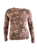 Lauren Ralph Lauren Women's Floral Cotton Blend Sweater (M, Purple Multi)