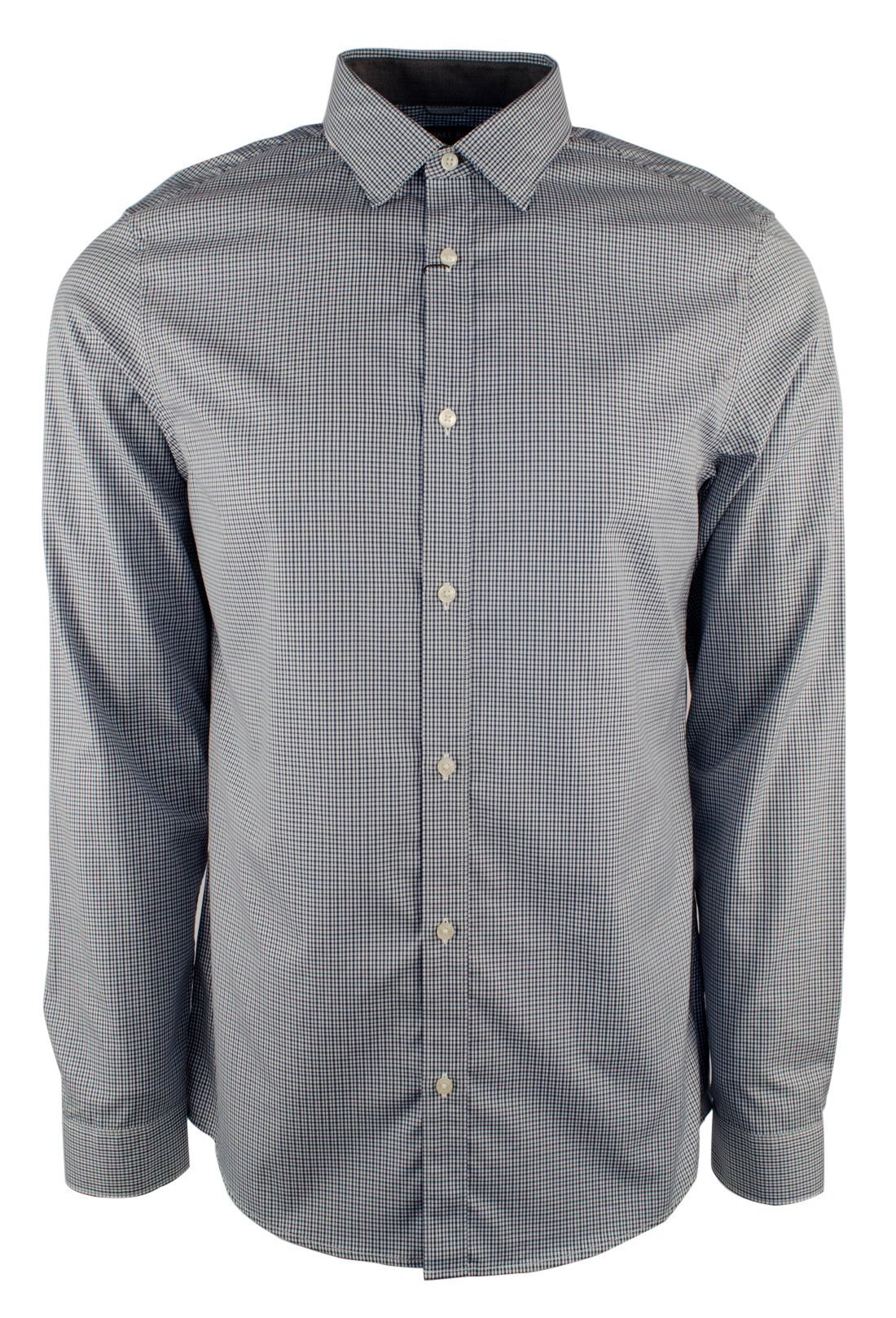 Michael Kors Men's Plaid Long Sleeve Cotton Slim Fit Shirt
