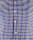 Men's Classic Fit Purple Plaid Long Sleeve Shirt-P-S