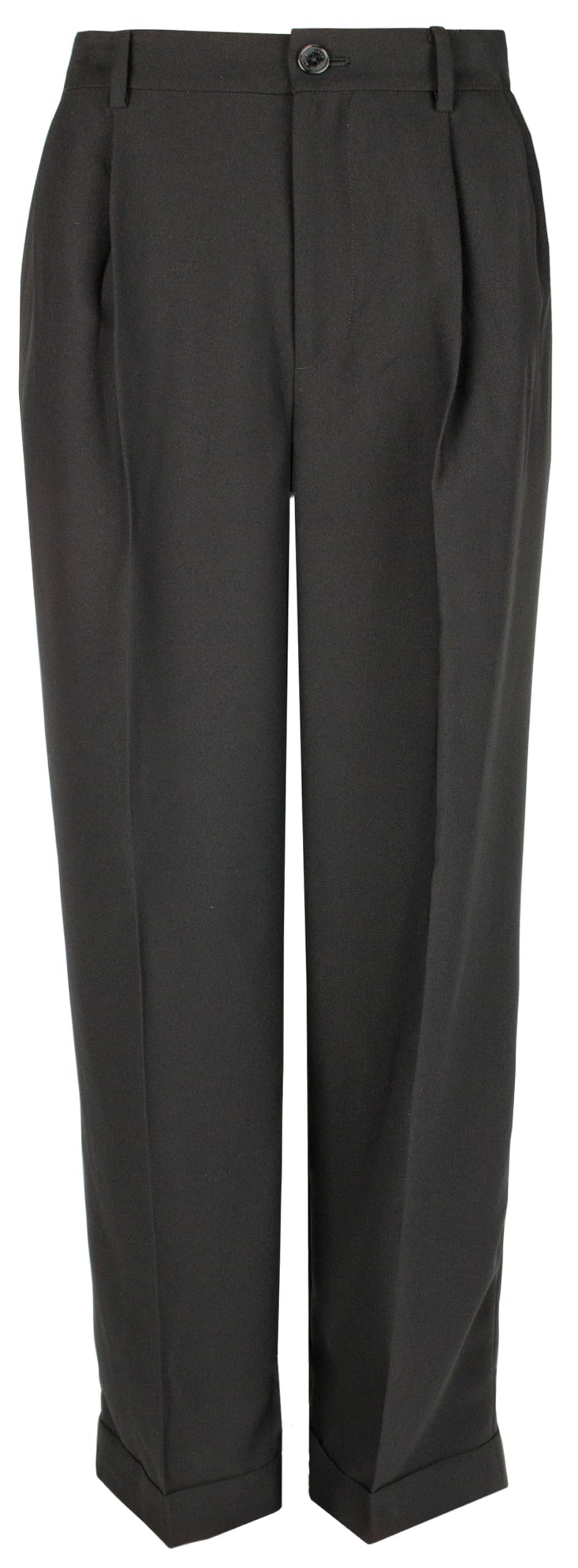 Lauren Ralph Lauren Women's Plus Size Pleated Crepe Trouser Pants 18W Black