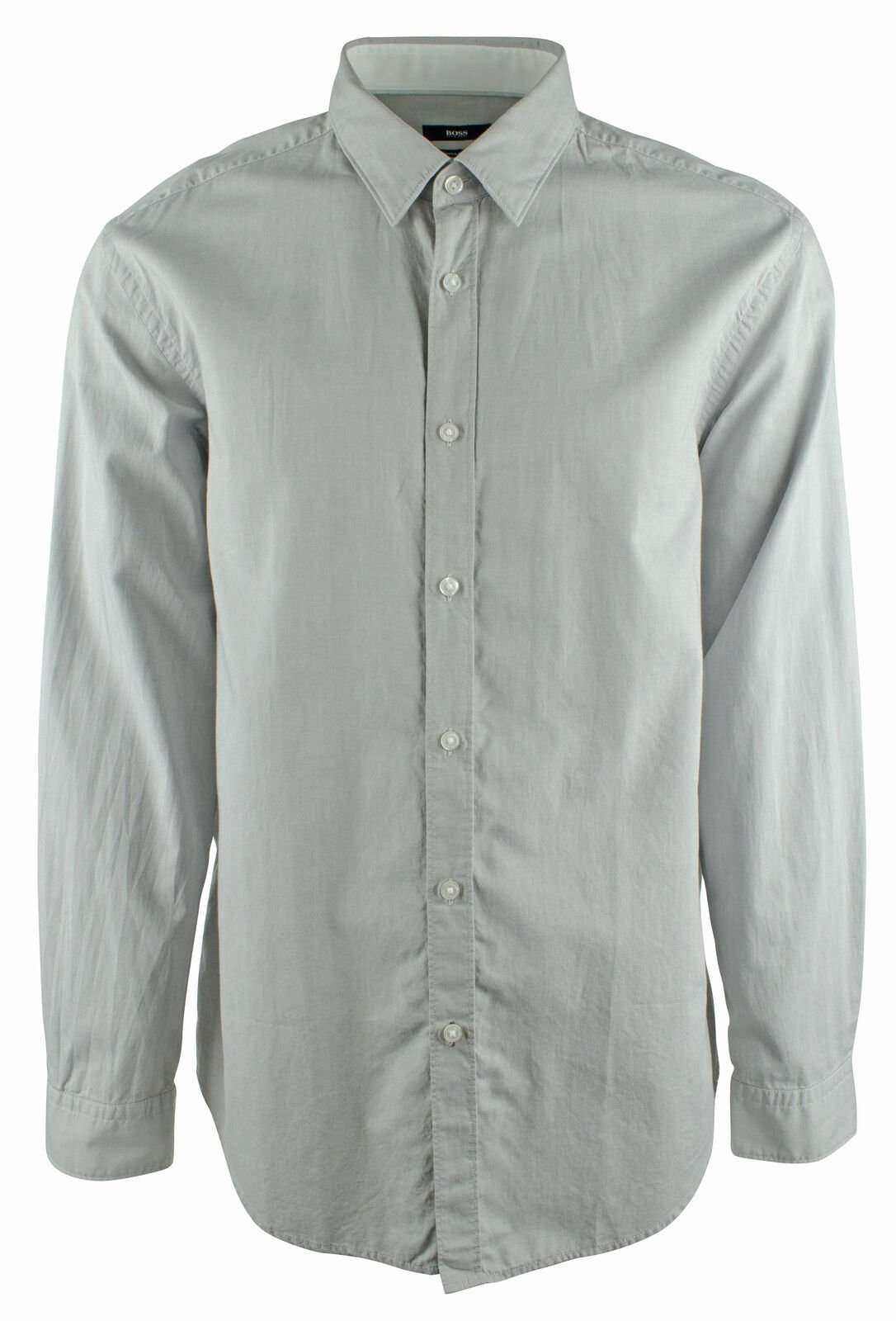 Hugo Boss Men's Lukas Regular Fit Long Sleeve Button Down Shirt Med Gray