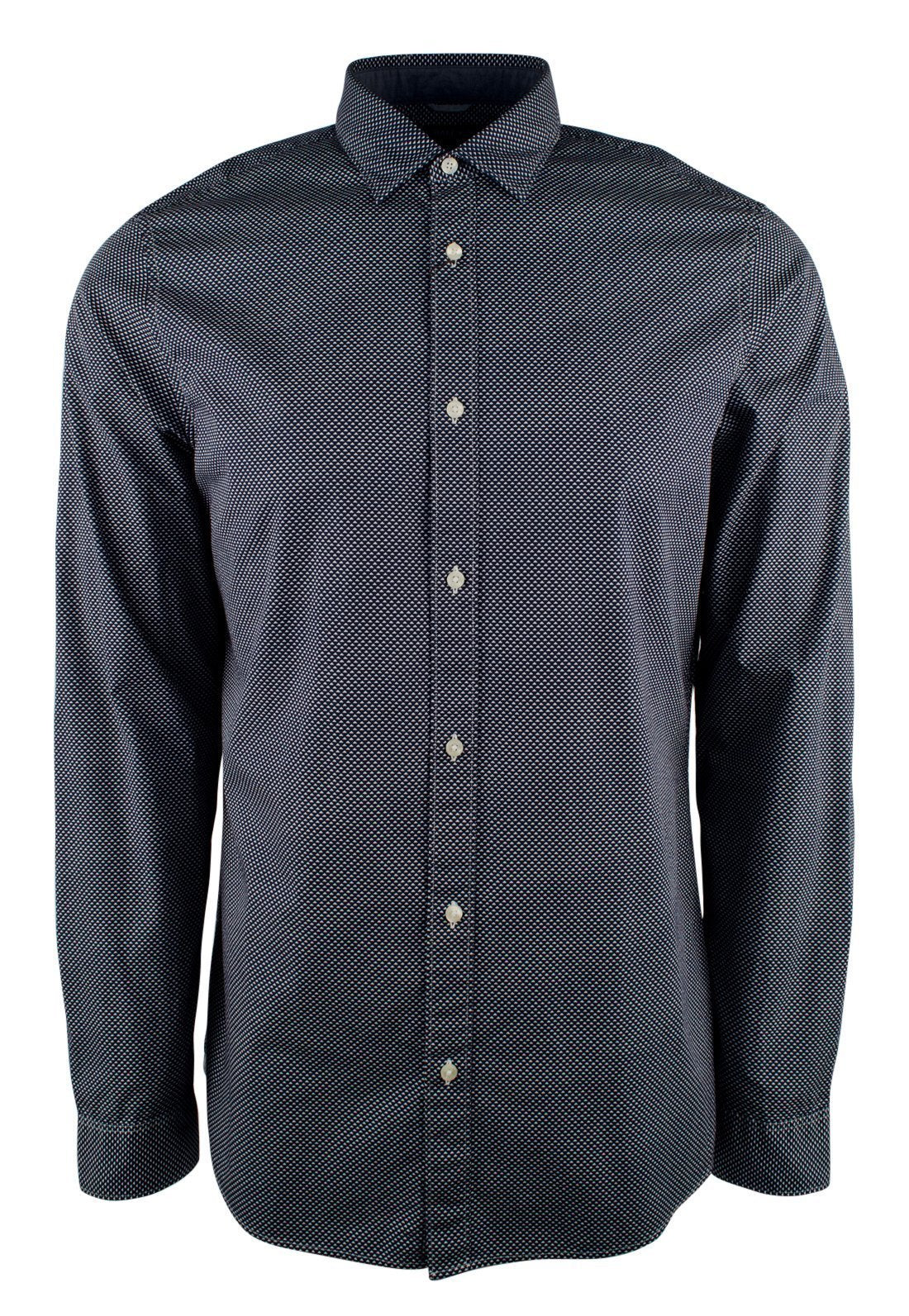 Michael Kors Men's Long Sleeve Abstract Pattern Slim Fit Shirt N S