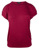 LAUREN RALPH LAUREN Plus Size Jersey Cold Shoulder Top (1X, Carmine Red)