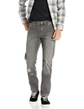 Armani Exchange Men's Stretch Cotton Denim Straight Pant with Rips and Repairs