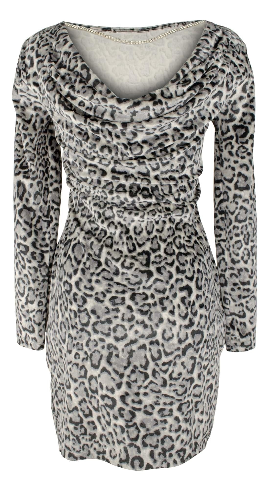 Michael Kors Women's Plus Size Velvet Long Sleeve Cowl Back Dress