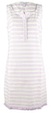 Southern Tide Women's Corrine Fringe Hem Sleeveless Shift Dress Purple Sky