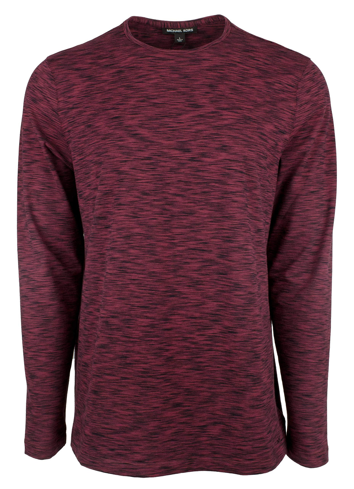 Michael Kors Men's Cotton Blend Crew Long Sleeve-M-XL Merlot