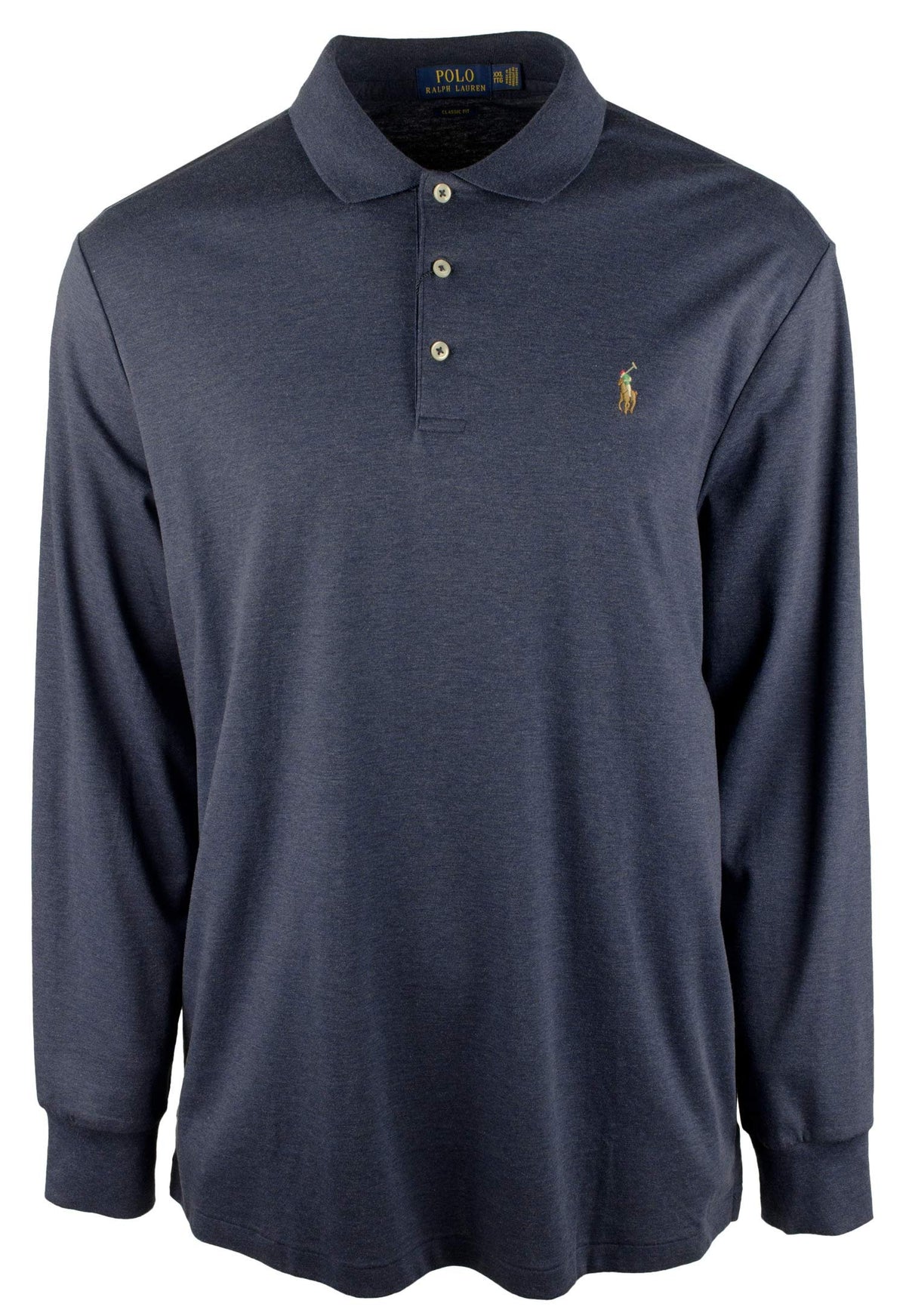 Polo Ralph Lauren Mens Big & Tall Cotton Polo Casual Shirt Navy 2LT
